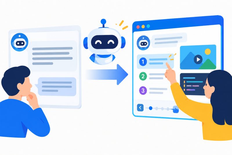 什麼是 Intelligent UI?從文字回答到可操作介面 說明圖